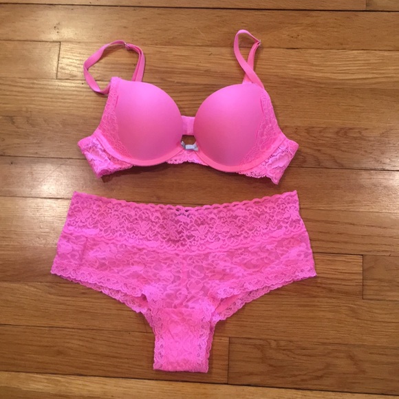 neon bra and panty set